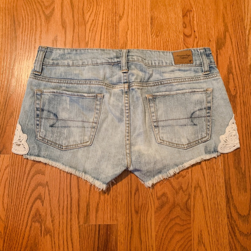 AEO CROCHET SIDE SHORTS SIZE 0 - Picture 3 of 4